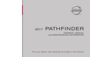 2017 Nissan Pathfinder Owners Manual